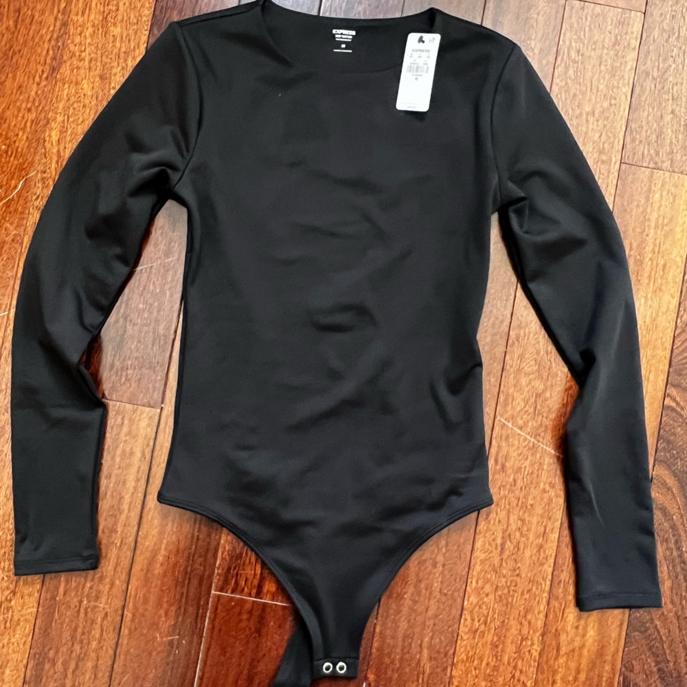 Express Black Long Sleeve Bodysuit